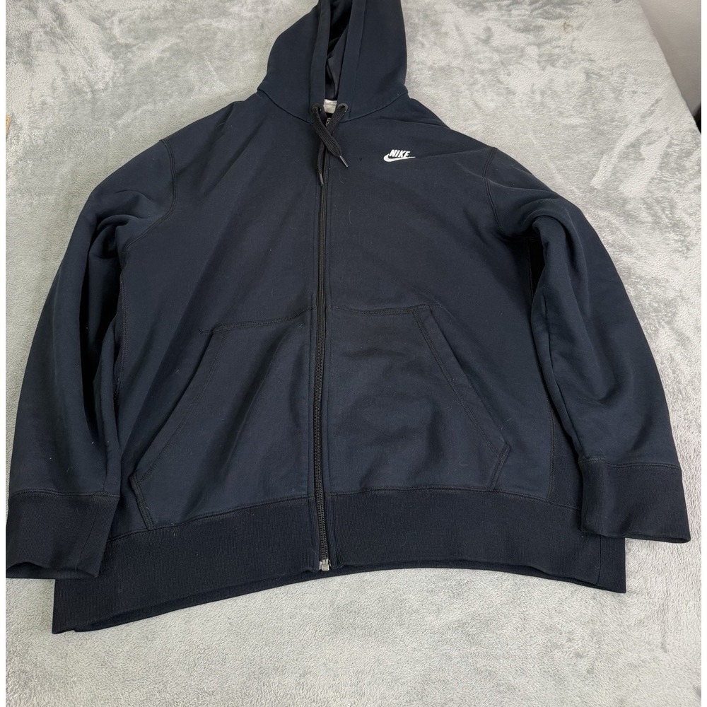Vintage Y2K Nike Sportswear Full Zip Hoodie Men's Size 2XL Black
